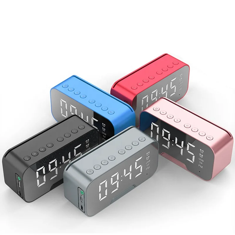 зеркальный Бумбокс Smart Box Parlantes Dj НЧ-динамик беспроводной портативный bluetooth динамик с будильником