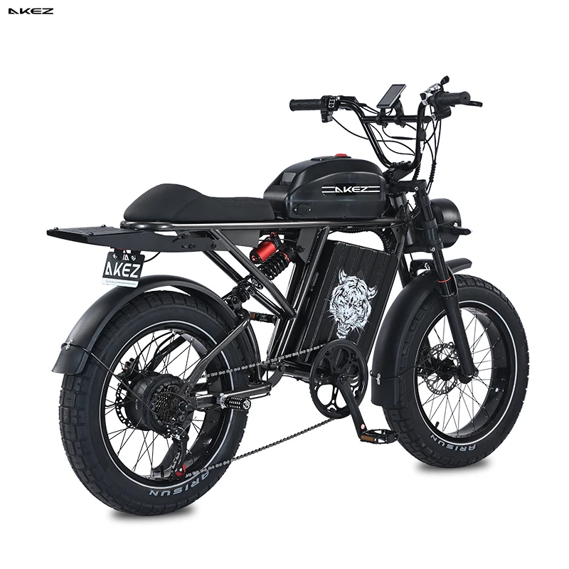 New Arrival Akez 20 Inch 26Ah Electric Fat Tire City Mountain E Dirt Hybrid Bike Electric Motorcycle Ebike