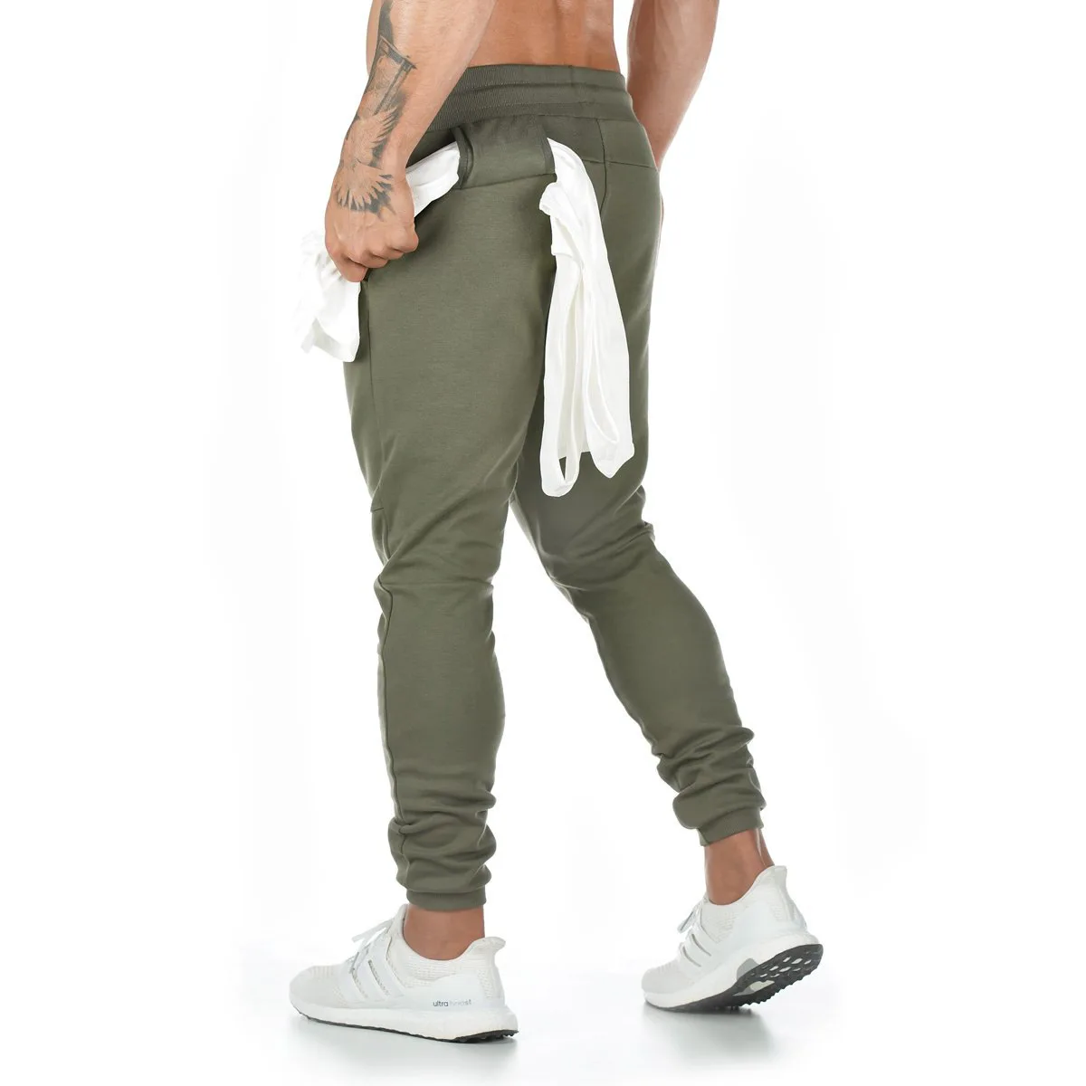 2022 Men Sports Running Pants Zipper Athletic Football Soccer Training Elasticity Legging Jogging Gym Trousers