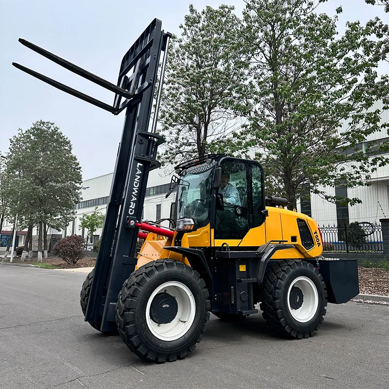 China Off Road Forklift 3 Tons 3.5 Tons All Terrain Off Road Forklift 4WD Off Road Diesel Forklift 6 Tons For Sale