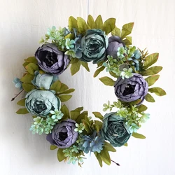 Artificial Wreath Maple Leaf Front Door Garland Rattan Material Party Supplies