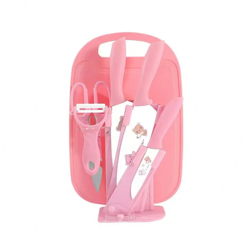 New Desgin Hot Sale Heavy Duty Meat Cleaver Knives Bear Pattern Kitchen Knife Set Great Gift For Friend