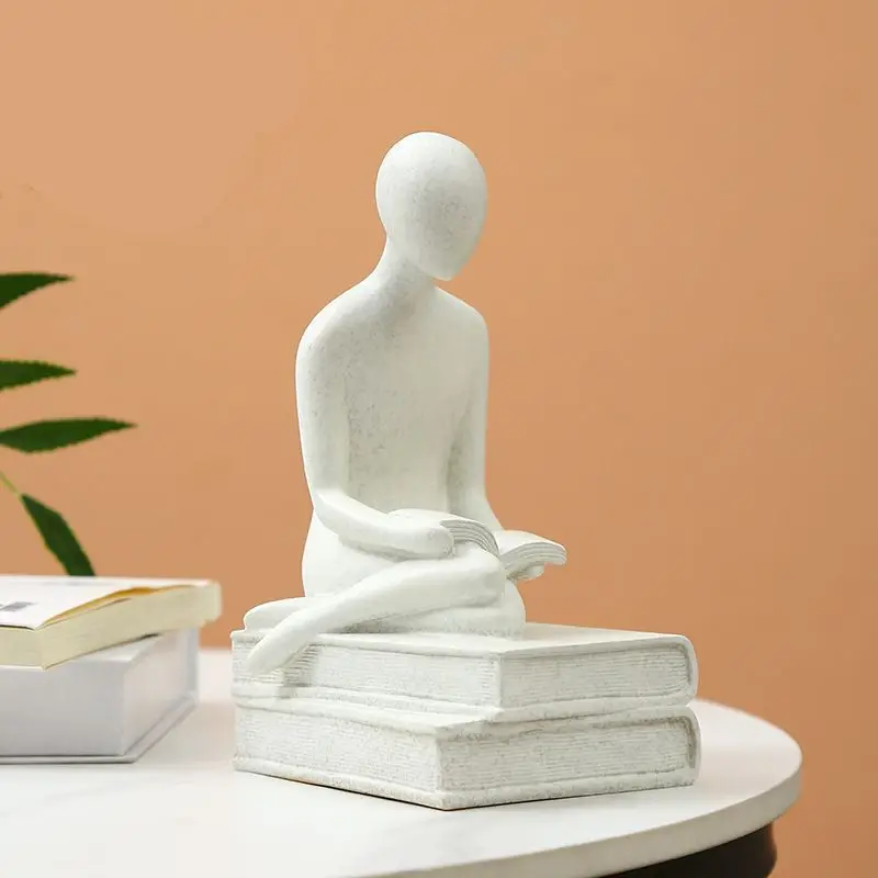 
Nordic Modern Figure Decoration Living Room Wine Cabinet Abstract Personality Art Decoration Study Resin Crafts 