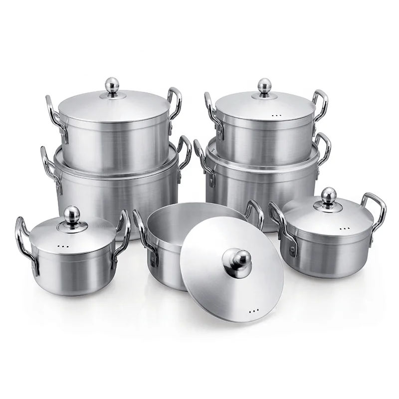 commercial hot sale aluminum alloy pots cooking pot soup stock pots