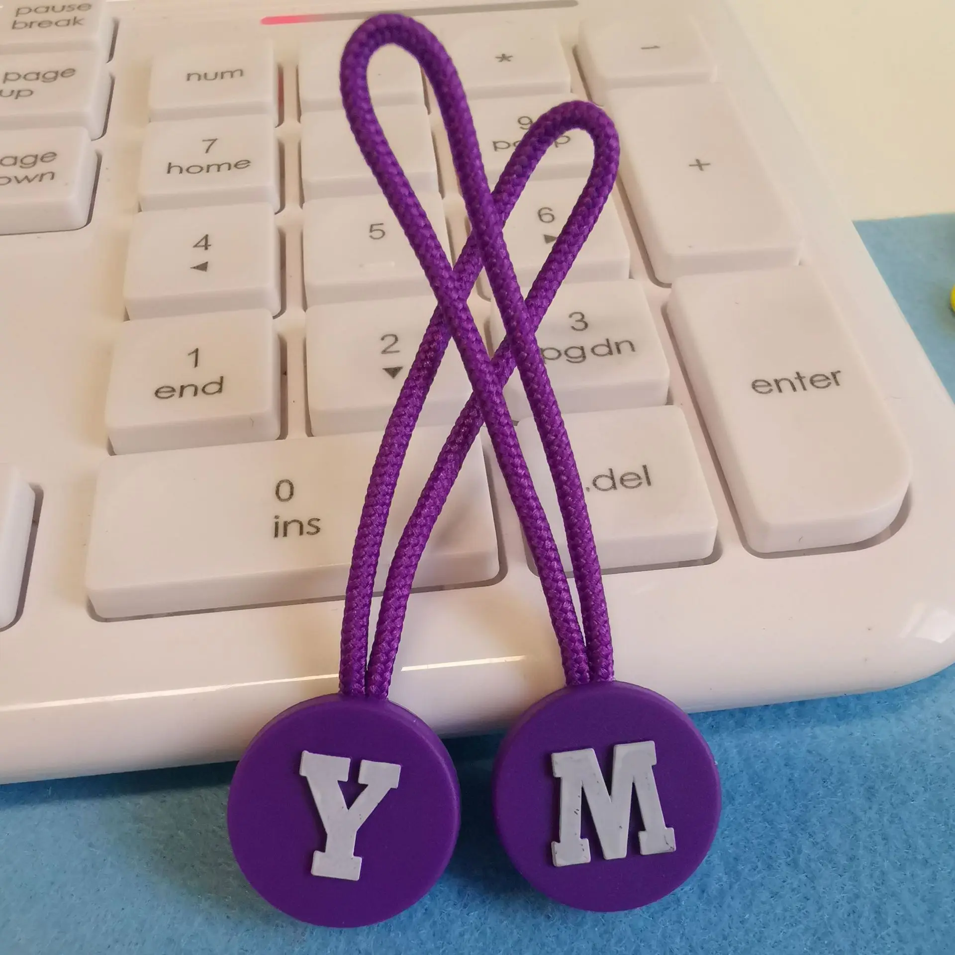 2025 Latest Style Custom Logo TPU Zipper Pull Head Fashionable Clothing Accessories Zipper Rope for Bags