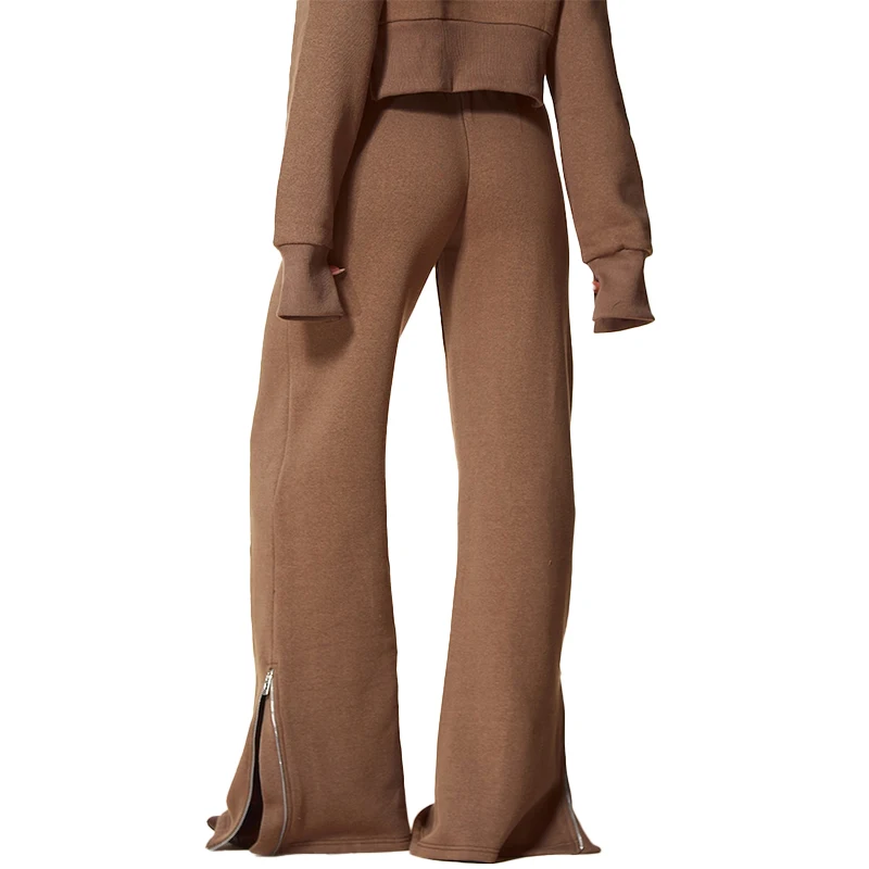 Lounge Sets Womens Clothing Waffle Jacket Straight Leg Tracksuit Pants