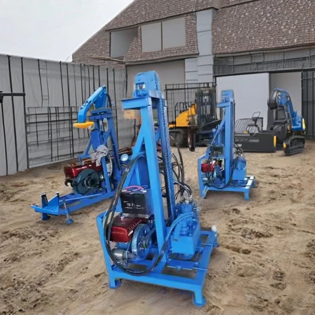 Hot Selling QT-80 Mini Construction Drilling Machine Small Folding Design New Condition for Farms 1 Year Warranty