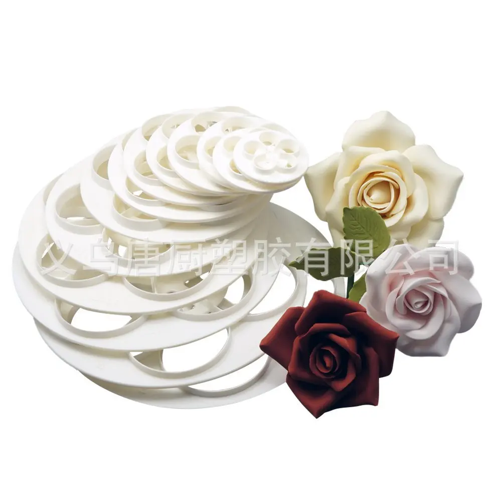 11 Pcs Set DIY Home baking tools Cake Decorating Tools Kit Fondant Cake Cutters flower plastic cookie cutter