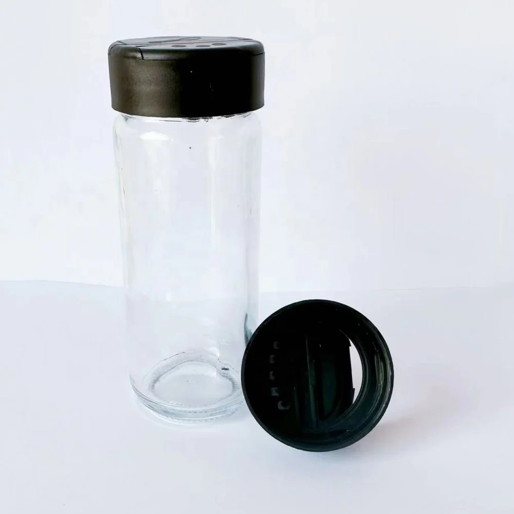 100ml spice seasoning bottle glass jar with butterfly lid