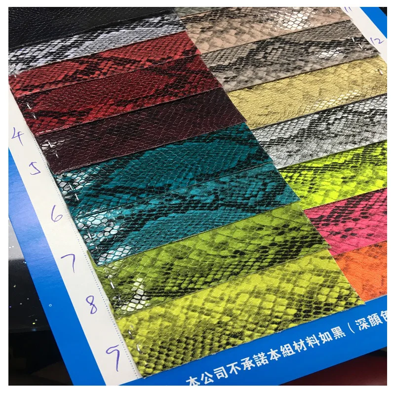 Velvet two way stretchable snake PU artificial leather for packaging box Accessories box Clothing