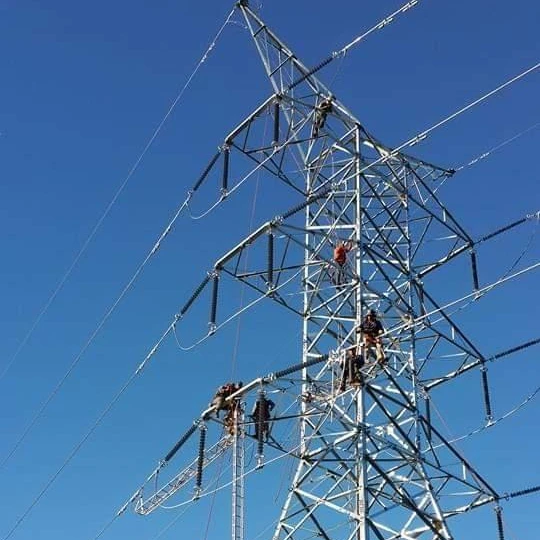 
Transmission line steel lattice tower with hot dip galvanized and related accessories 