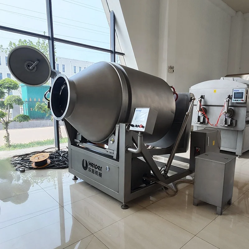 Large heavy full automatic electric vacuum meat tumblers production line machine
