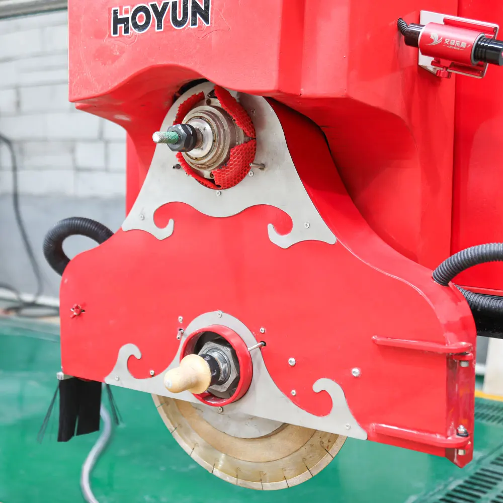 Hongyi 5+1 stone machinery cnc bridge saw