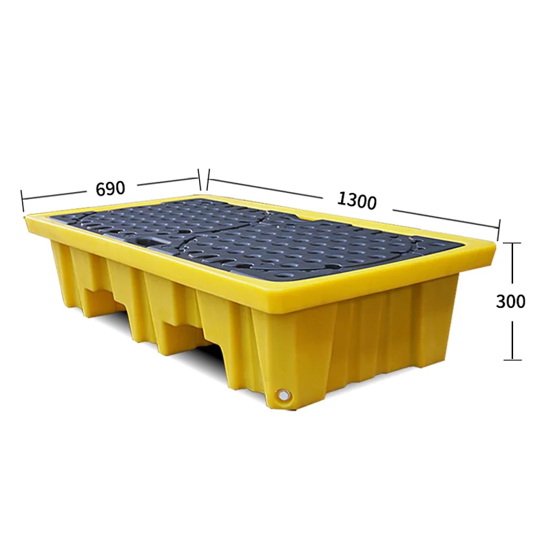plastic Industrial spill pallet IBC Spill Containment Pallets 2 drum Circulation  large capacity spill pallet with Lid
