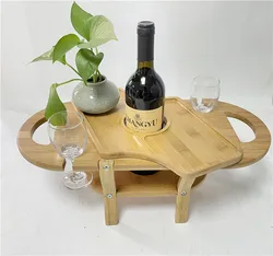 Portable party decorations outdoor piknik masa wine timbe camping accessories short leg small wood bamboo picnic tables