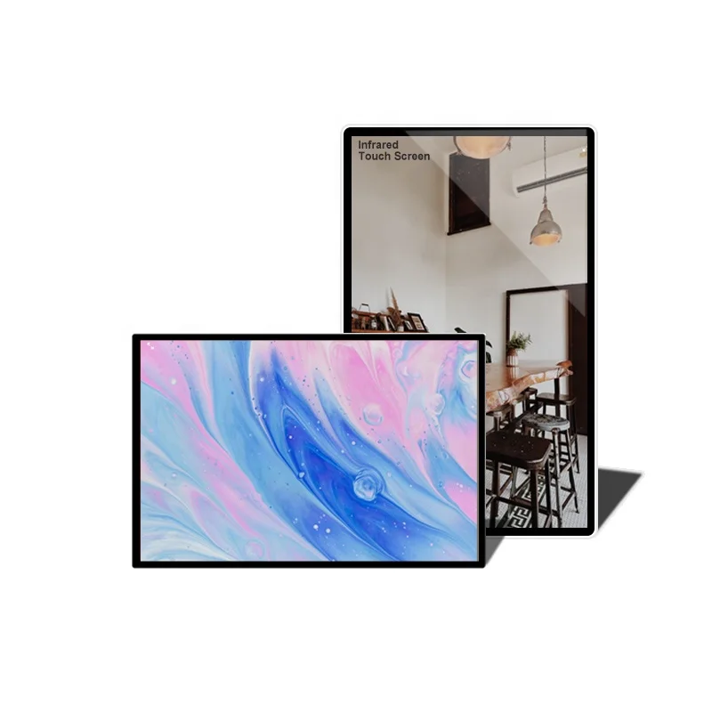55 inch wall mounted interactive advertising screen wifi android lcd infrared touch screen ditial signage advertising player