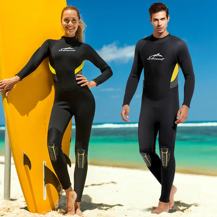 New One-Piece Neoprene 3MM Diving Suit Long Sleeve Men Women Wetsuit Prevent Jellyfish Snorkeling Suit