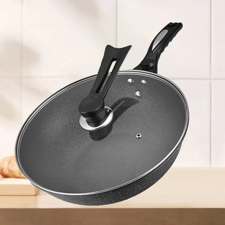 Direct Factory Supply Home Kitchen Outdoor Cookware Cast Iron Round non-stick frying pan