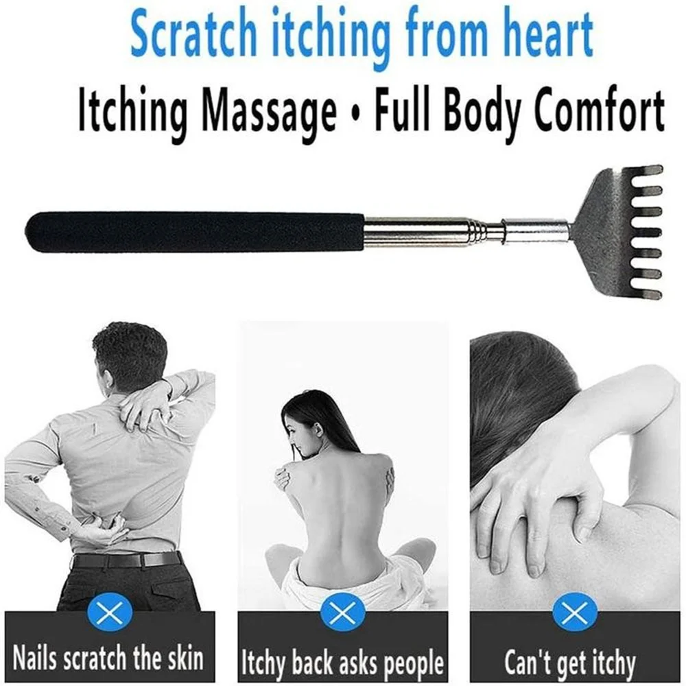 Senxiao  telescoping back scratcher stainless steel  back scratcher with massager folding back scratcher