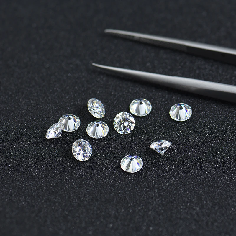 Wholesale In Stock Fine Jewelry Stone 0.8mm to 14mm Synthetic Diamond For Jewelry Production Moissanite Loose Stone