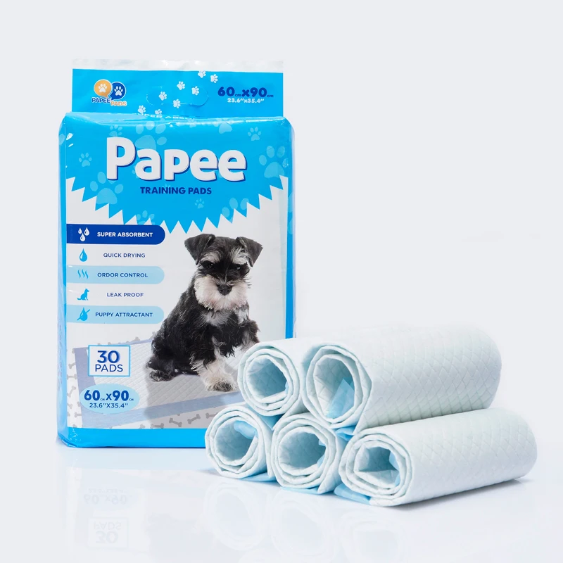 Hot selling high quality 60x90cm disposable waterproof leak guard super absorbent puppy dog pet training pads