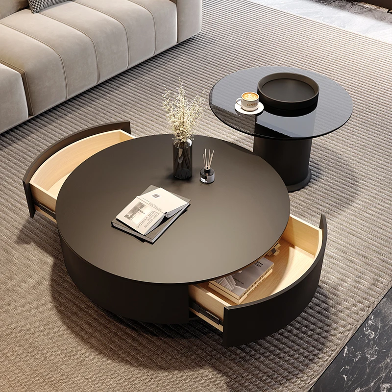 Журнальный столик из фанеры в современном стиле на заказ с боковым столиком для гостиной