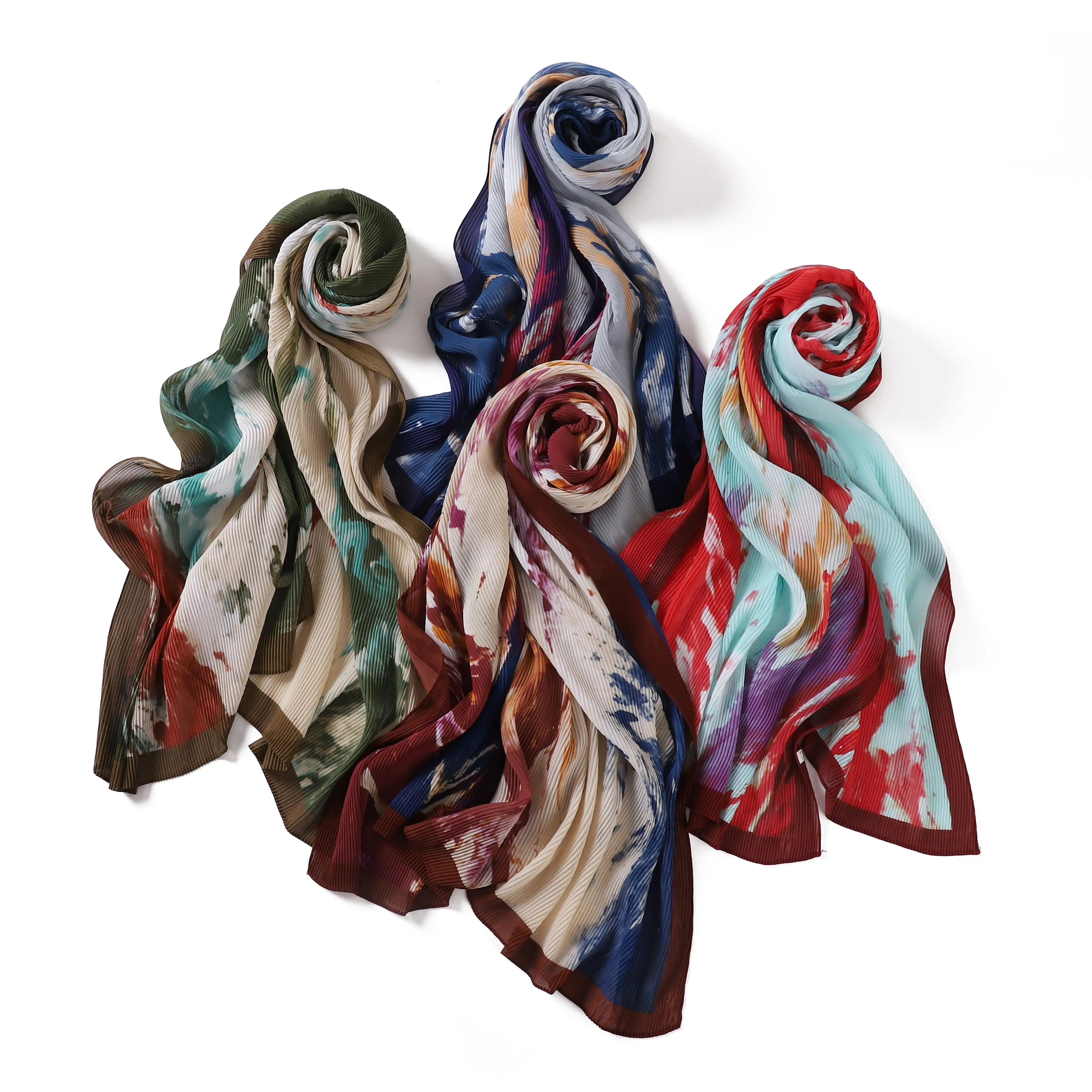 Wholesale Custom Designer Headscarf Printed Islamic Ladies Tudung Bawal Scarf Muslim Women Chiffon Ethnic Scarves Shawl Hijab