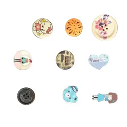2017custom laser engraved toy wooden buttons w/2or 4 holes clothes button in bulk factory