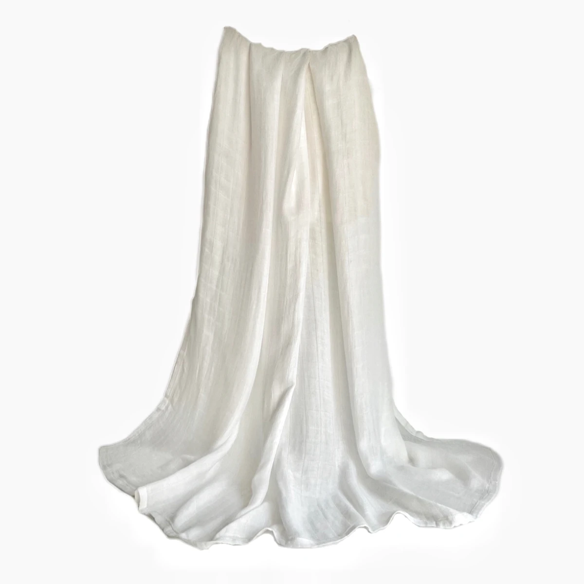 100% Bamboo Fiber Organic Muslin Swaddle for Baby Blanket Classical Natural White 2layers 120x120cm Big