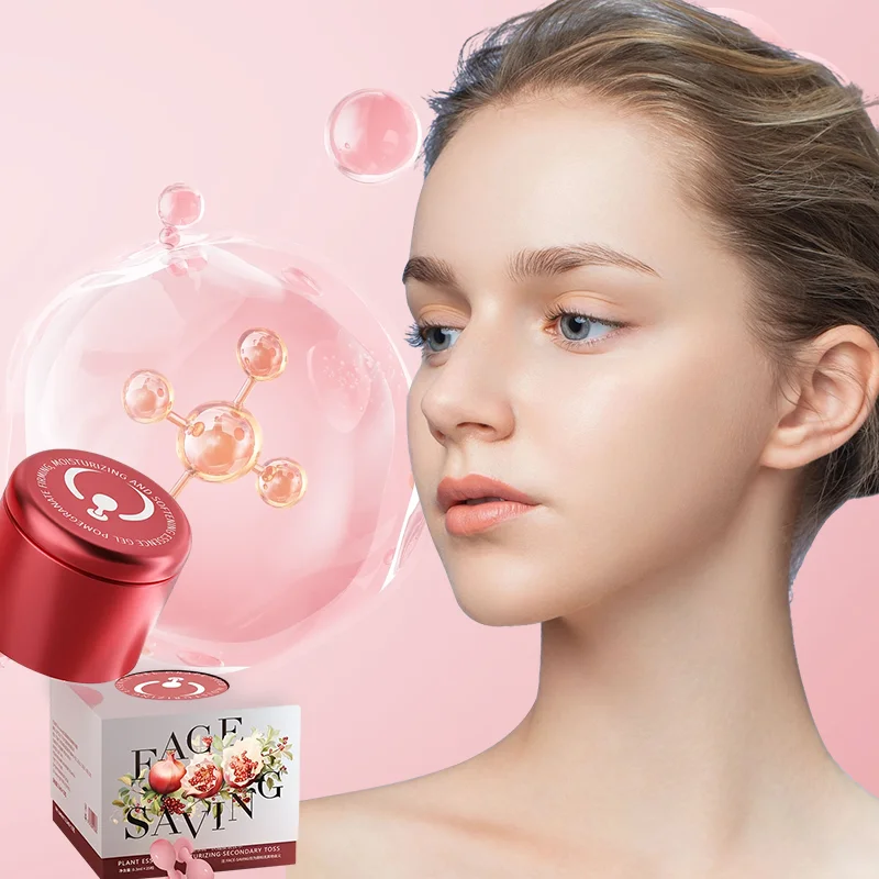 private label 100% pure hyaluronic acid facial skin care brighten natural organic red pomegranate capsule skin care serum