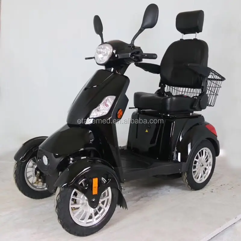 EEC approved 4 Wheel electric scooter with seat 14inch handicapped mobility scooter with front shock absorption