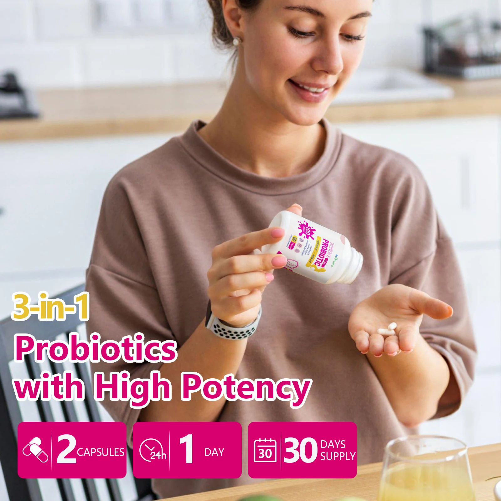 Private Label Natural Supplement Probiotic for Woman in Capsules Supplements with Probiotic