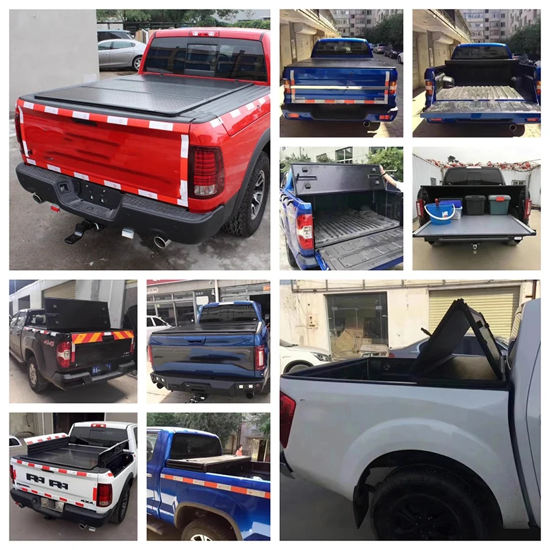 Pickup Truck Aluminum Tonneau cover Tundra Retractable Roller Lid Truck Bed hard tri-folding cover FOR NAVARA NP300