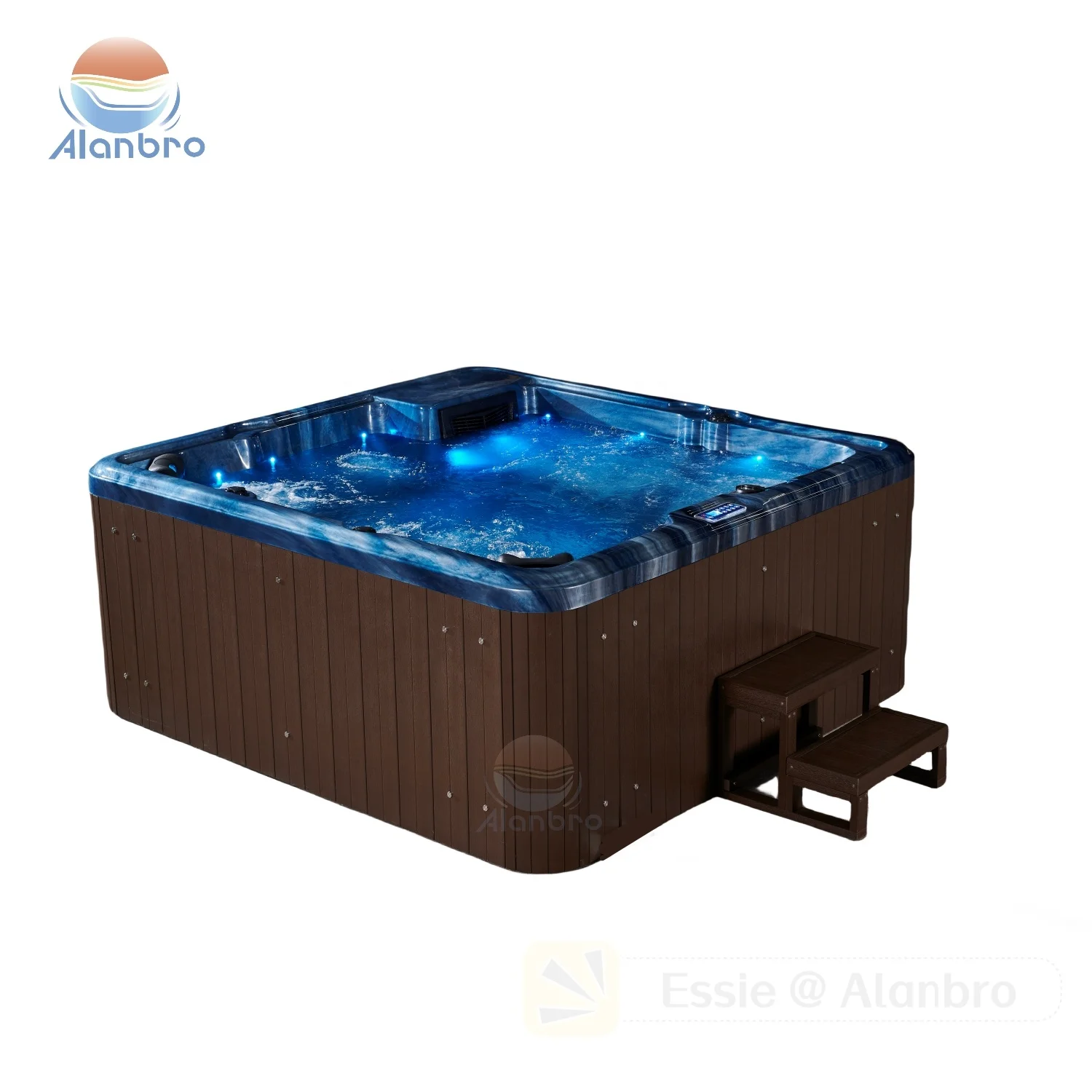 Square Spa hot tub for 6 person outdoor jacuzzis luxury sexy hydro massage balboa hottub acrylic whirlpool bath tubs For Garden