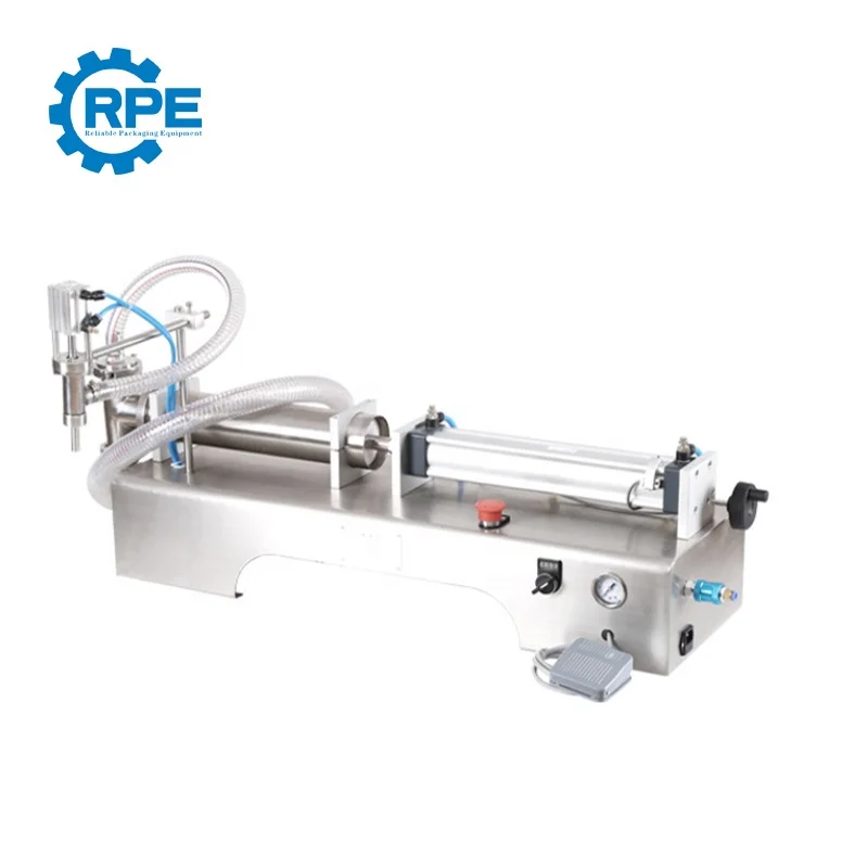 Semi automatic horizontal single head liquid filling machine hand washing liquid dispensing and canning machine