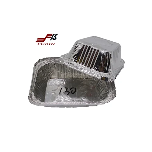 Bandeja Tostadora Rectangular Desechable De Papel Container Food Aluminum Foil Silver Aluminum Packaging FB Aluminum Lunch Box