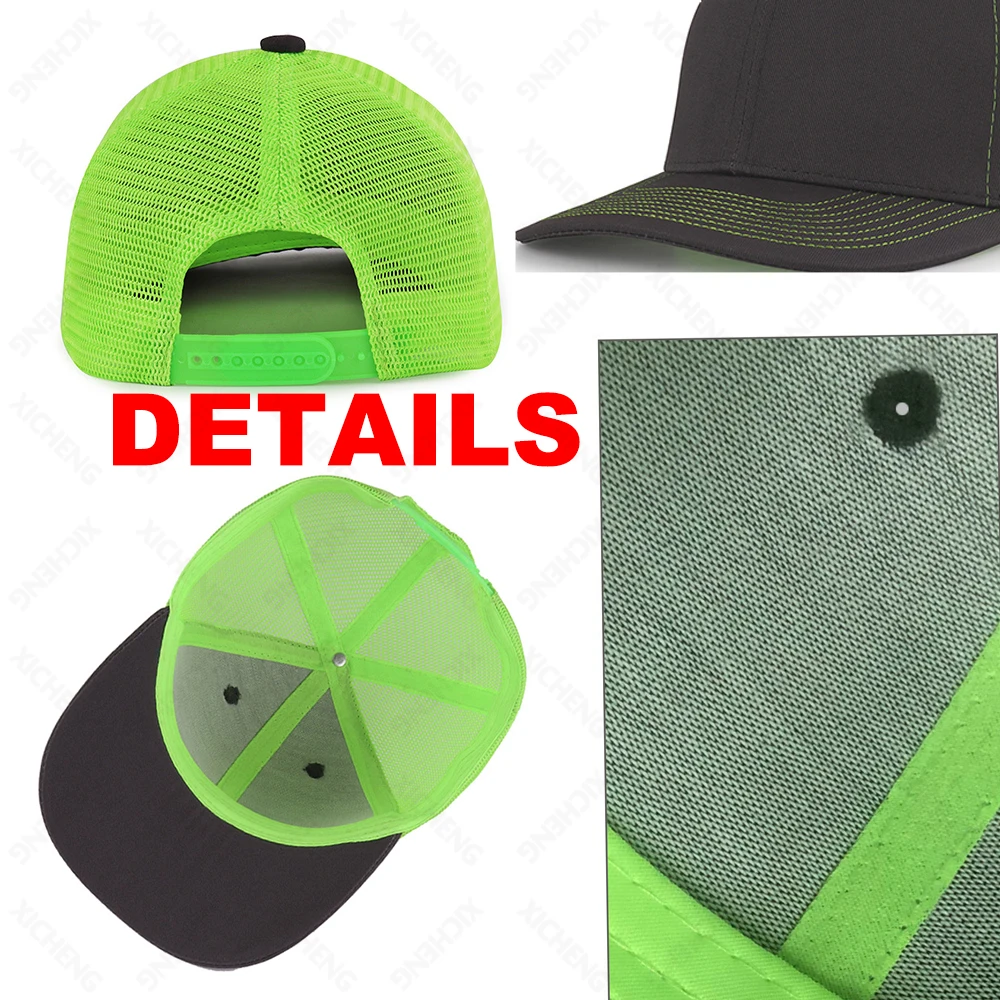 Unisex Custom Logo cotton  hip hop cap Blank Mesh 6 Panel Richardson Style112 Shape Snapback Trucker Hat
