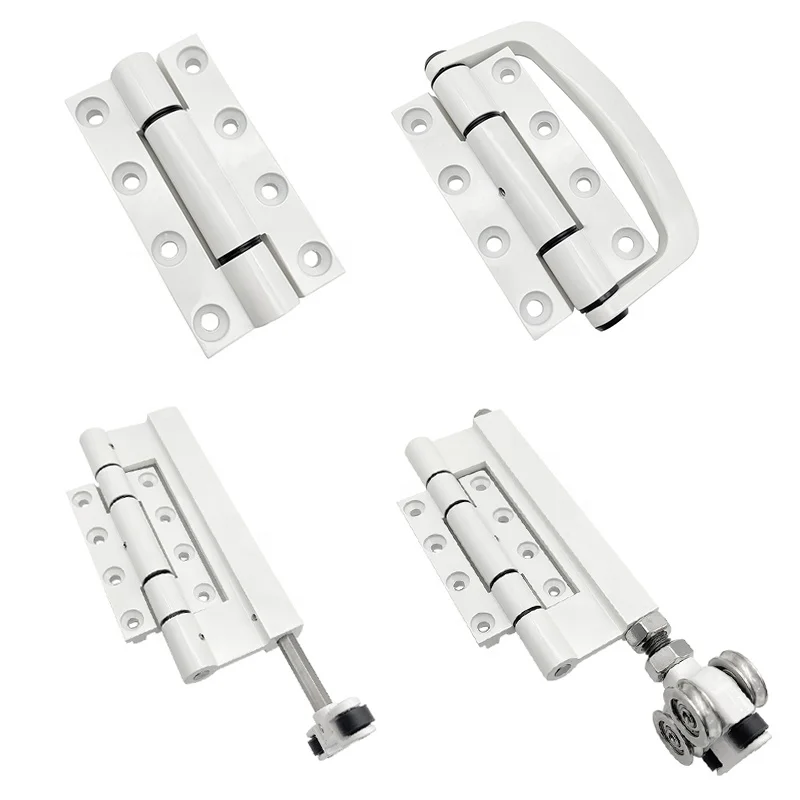 Поставка от производителя аксессуары для складных дверей высококачественные белые одинарные и Двойные шарнирные роликовые колеса стеклянной складной двери