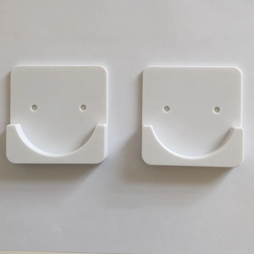 2 Pack Wall Mounted Shower Rods Holder Adhesive Shower Curtain Rod Holder Shower Rod Mount Retainer