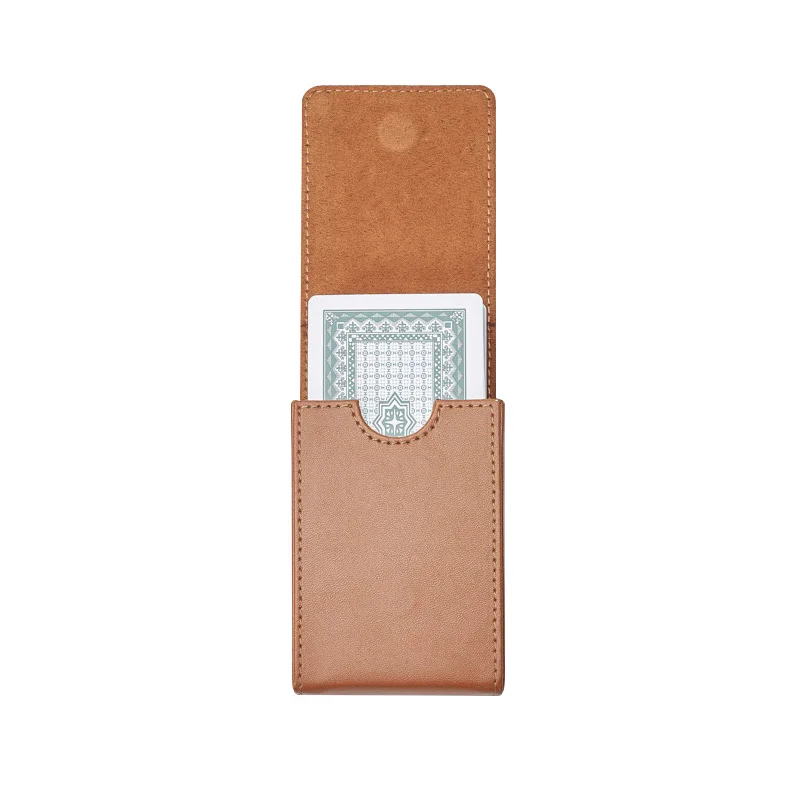 Custom Card Holder Genuine Leather PU Poker Holder Playing Card Case