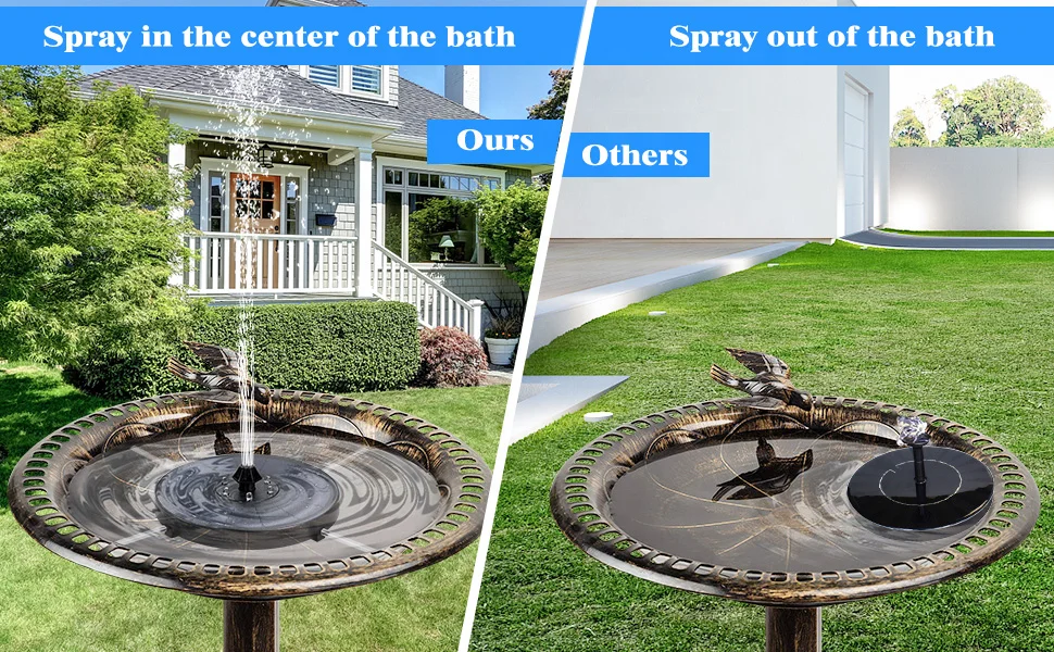 Amazon Hot Sales 3W Outdoor Indoor Water Fountain Solar Water Floating Fountain Pump With 900mAh Battery Backup and 6 Led Lights