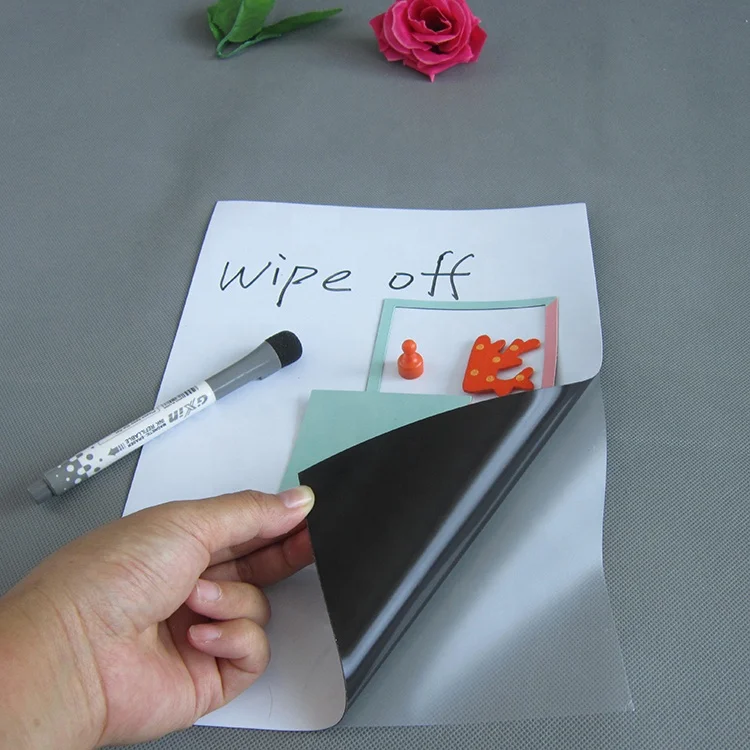 Wholesale decoration adhesive paper magnetic dry erase sheet custom
