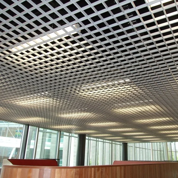 Contemporary Modern Open Cell Metal Ceiling Grid Waterproof Aluminum Suspended Grille Ceiling Tiles