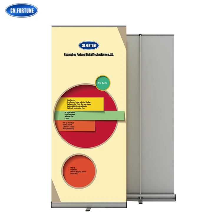 Slim Base Advertising Pull Up Banners,Vertical Retractable Banner Stand,Roll Up Stand Price