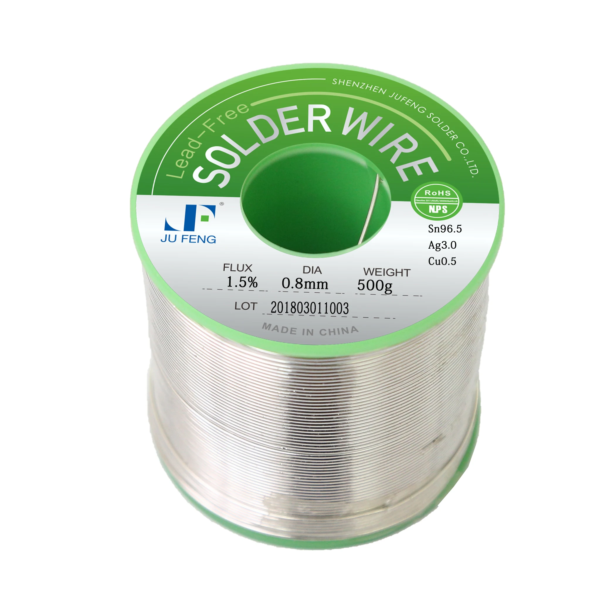 Lead free Welding wire Tin Flux Cored Soldering Wire Sn96.5Ag3.0Cu0.5  0.4/0.5/0.6/0.8/1.0mm  for Semicon