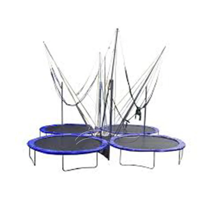 new design adults jumping 4 man bungee trampoline indoor with cheap price