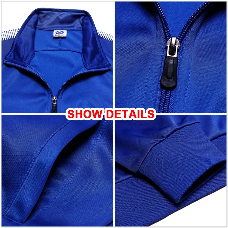 Wholesale Autumn Light Board Training Clothes Competition Team Sports Jacket Men Long Sleeve Custom Football Soccer Jersey Set