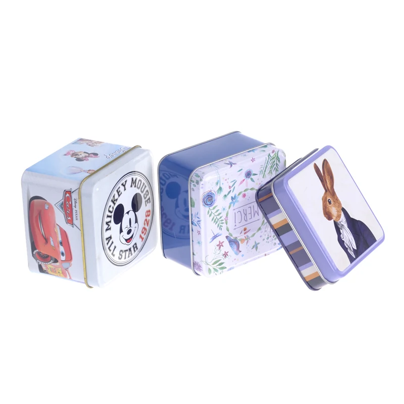 Горячая Распродажа, квадратная подарочная упаковка, жестяная коробка, металлические часы/косметика/жестяная банка для презервативов