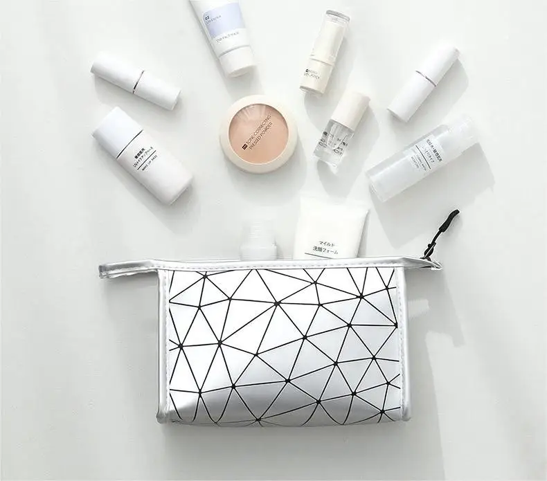 PU Makeup Bag Toiletry Bag Waterproof Portable Three-dimensional Storage Cosmetics Organizer Bag Travel Pocket Candy Zipper