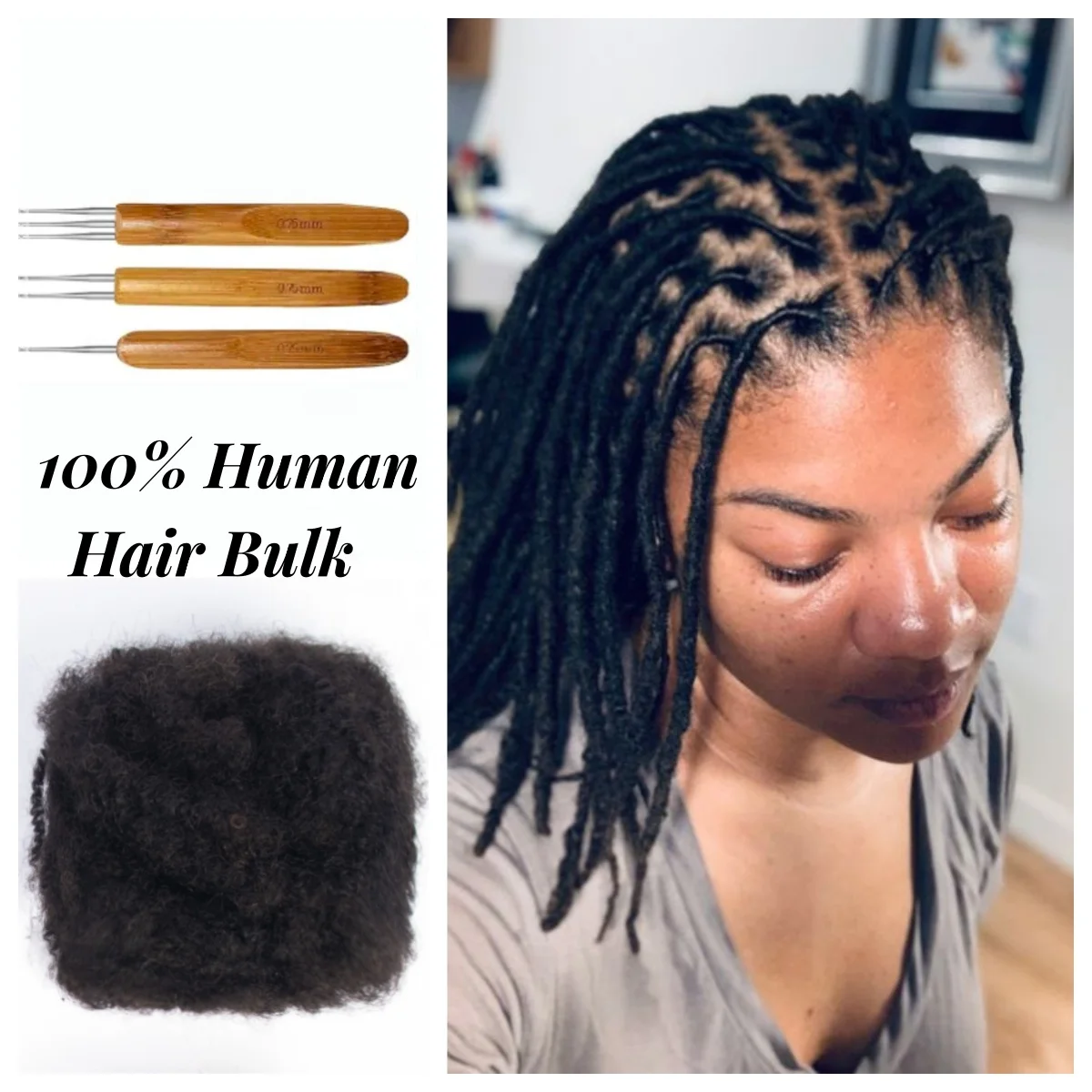 Good Quality Wholesale Customized Color Easily Bleached And Dyed Afro Kinky Curly Human Hair Bulk